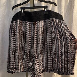 Black and Pink Patterned Skirt